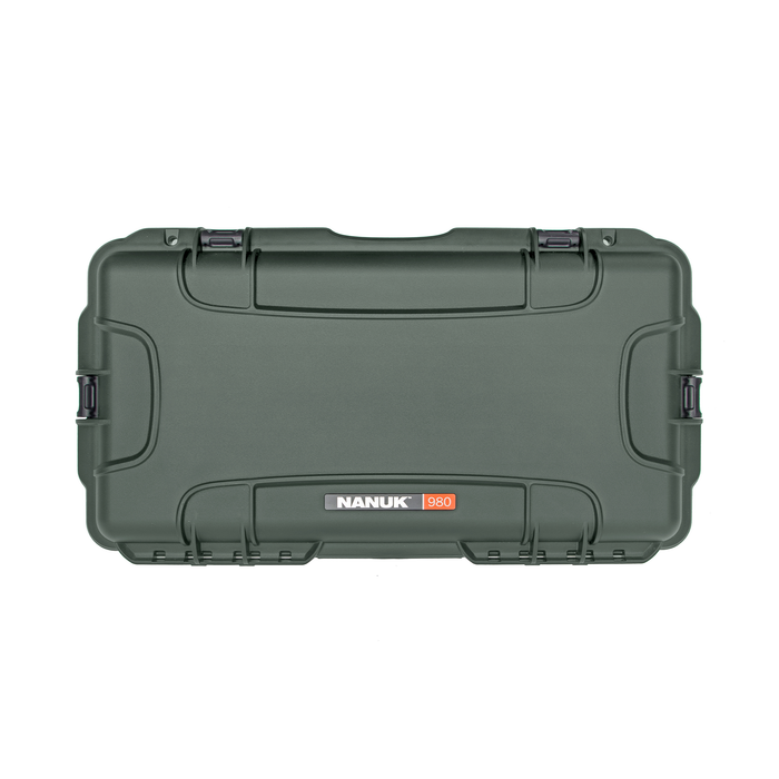 Nanuk 980 Medium-Series Pro Photo Kit Protective Case with Padded Dividers & Lid Organizer - Olive