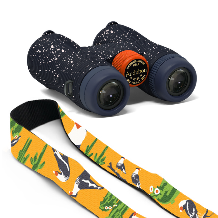 Nocs Provisions x Audubon Field Issue 8x42 Waterproof Binoculars Bundle with Strap - Audubon Crested Caracara (Limited-Edition)