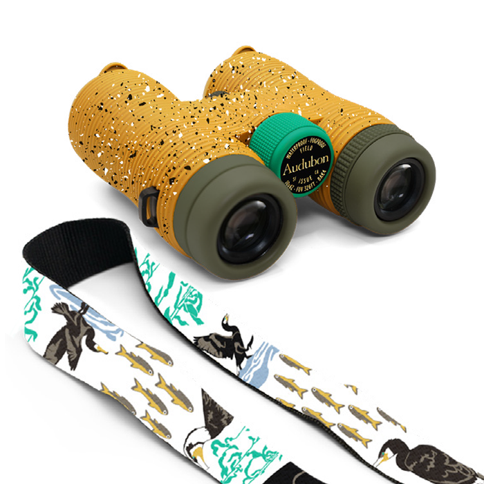 Nocs Provisions x Audubon Field Issue 10x42 Waterproof Binoculars Bundle with Strap - Audubon Great Cormorant (Limited-Edition)