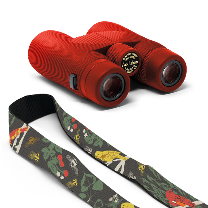 Nocs Provisions x Audubon Pro Issue 8x42 Waterproof Binoculars Bundle with Strap - Audubon Summer Tanager (Limited-Edition)