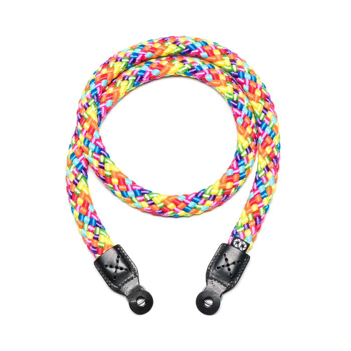 Cooph Braided Camera Strap with Split Ring, 49.2" (125cm) - Rainbow