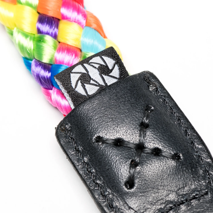Cooph Braided Camera Strap with Split Ring, 49.2" (125cm) - Rainbow