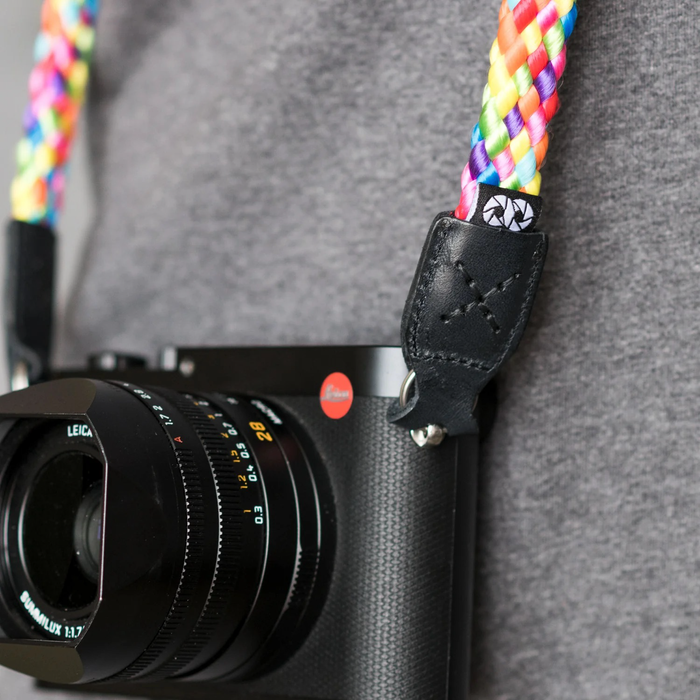 Cooph Braided Camera Strap with Split Ring, 49.2" (125cm) - Rainbow