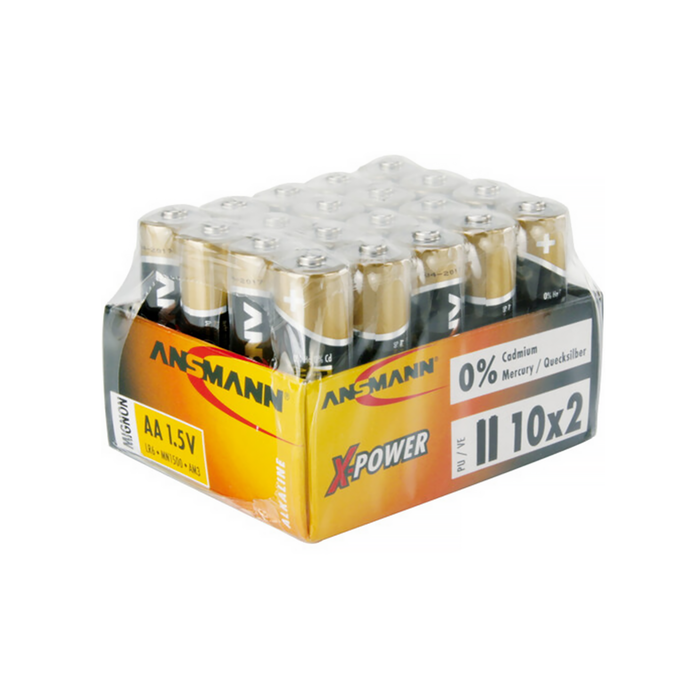 Ansmann X-Power Alkaline AA Batteries, 20-Pack