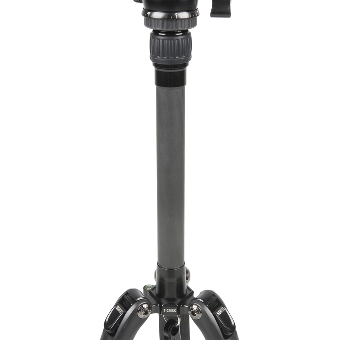 Sirui T-025SK Carbon Fiber Travel Tripod with B-00K Ball Head - Black