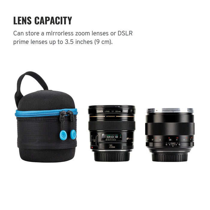 Tenba Soft Molded EVA Lens Capsule with Extra Padding, 3.5 x 3.5" - Black