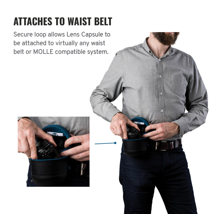 Tenba Soft Molded EVA Lens Capsule with Extra Padding, 3.5 x 3.5" - Black