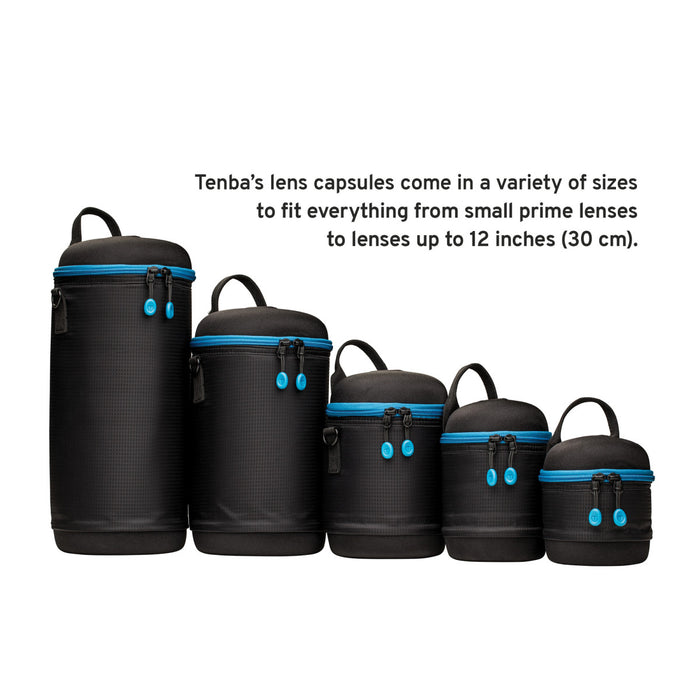 Tenba Soft Molded EVA Lens Capsule with Extra Padding, 3.5 x 3.5" - Black