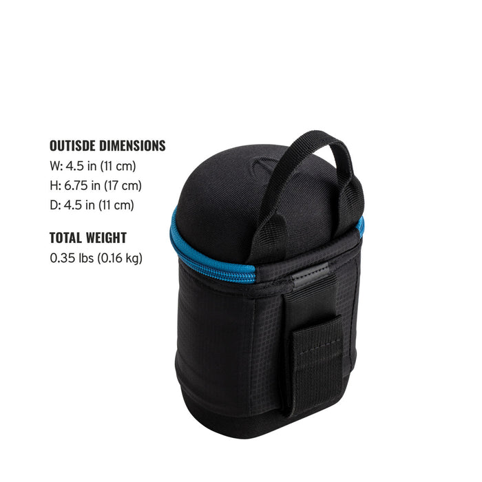 Tenba Soft Molded EVA Lens Capsule with Extra Padding, 5 x 3.5" - Black