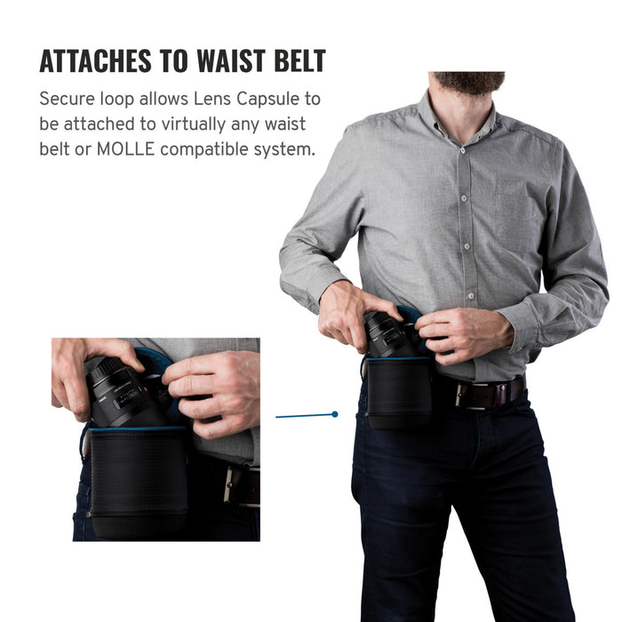 Tenba Soft Molded EVA Lens Capsule with Extra Padding, 5 x 3.5" - Black