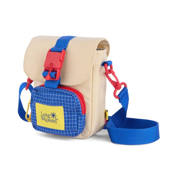 Long Weekend Crossbody Camera Pouch - Creme Multi