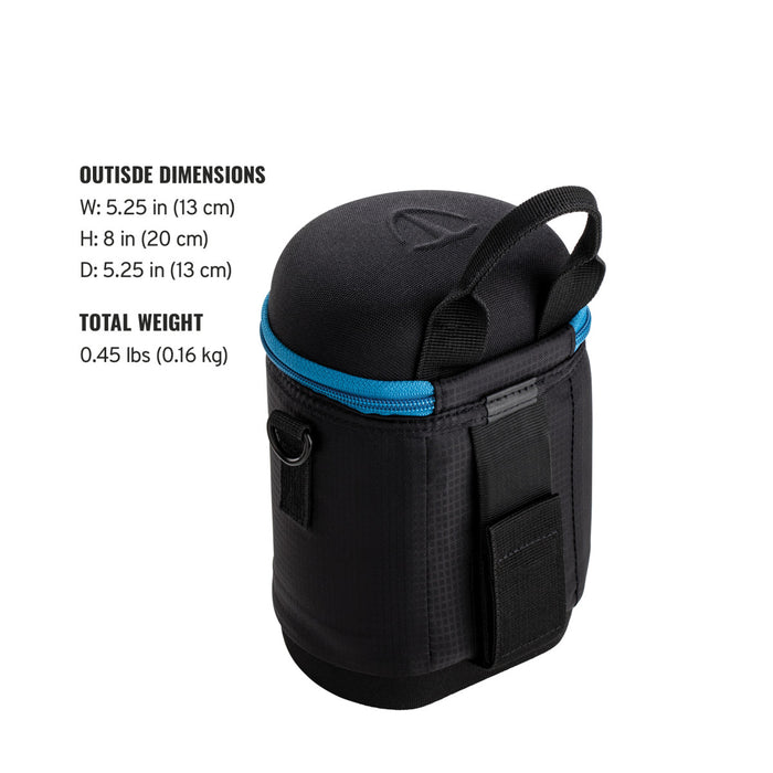 Tenba Soft Molded EVA Lens Capsule with Extra Padding, 6 x 4.5" - Black