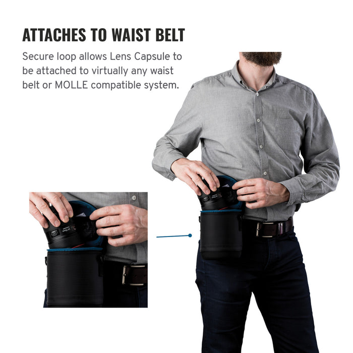 Tenba Soft Molded EVA Lens Capsule with Extra Padding, 6 x 4.5" - Black