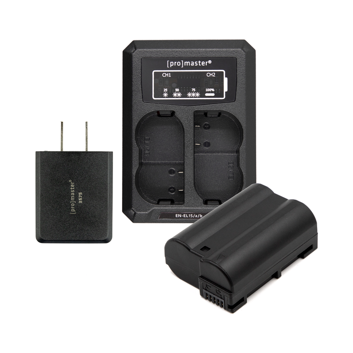 ProMaster Battery & Charger Kit for Nikon EN-EL15c