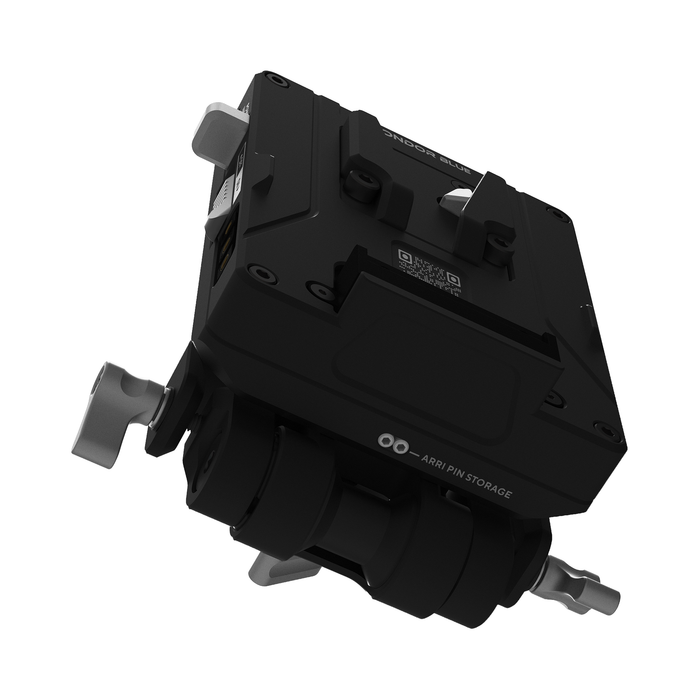 Kondor Blue Pro V-Mount Battery Plate with Swiveling Rod Block - Raven Black