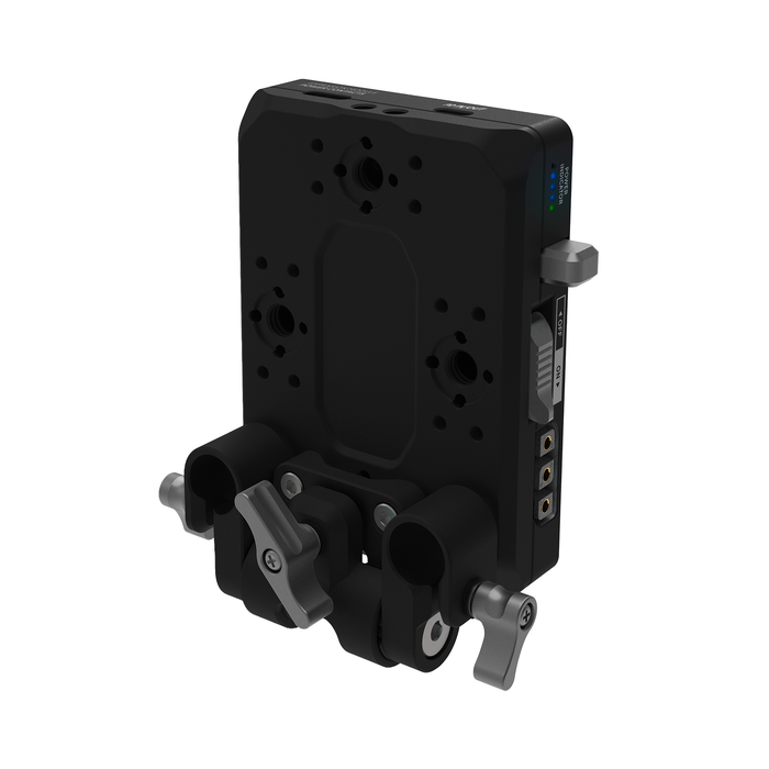 Kondor Blue Pro V-Mount Battery Plate with Swiveling Rod Block - Raven Black