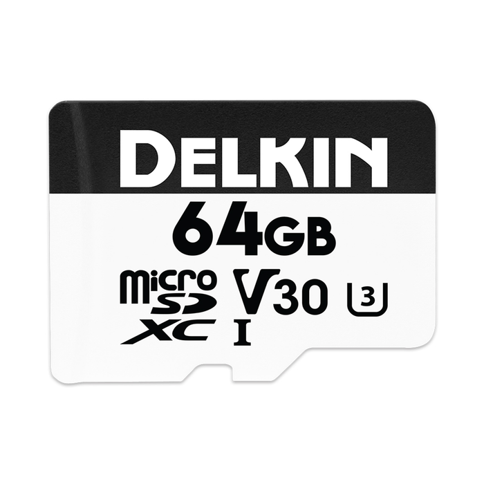 Delkin Devices 64GB HYPERSPEED UHS-I (U3/V30) microSDXC Memory Card with SD Adapter
