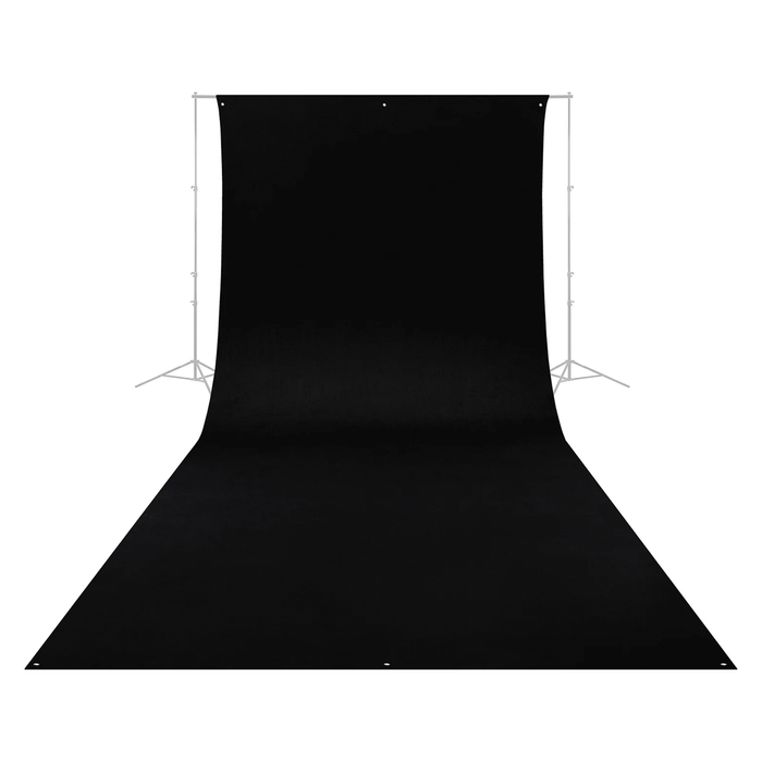 Westcott Wrinkle-Resistant Backdrop, 9' x 20' - Rich Black