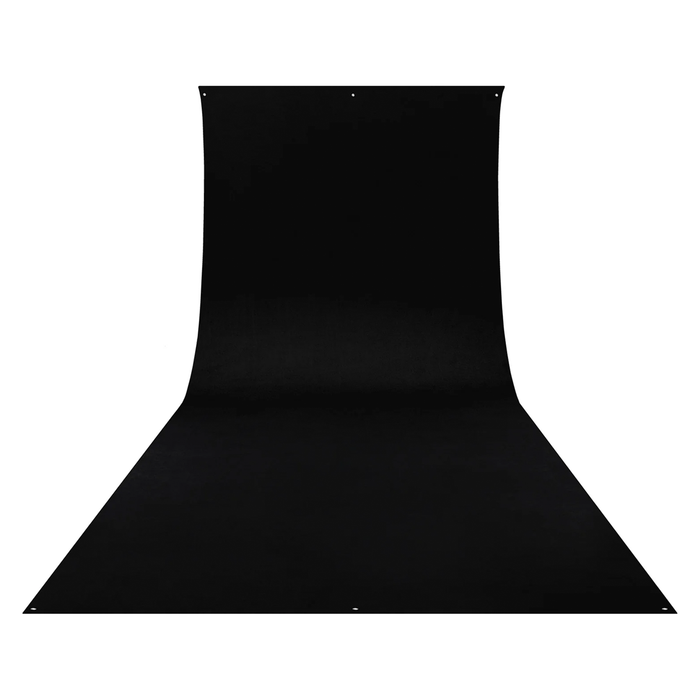 Westcott Wrinkle-Resistant Backdrop, 9' x 20' - Rich Black