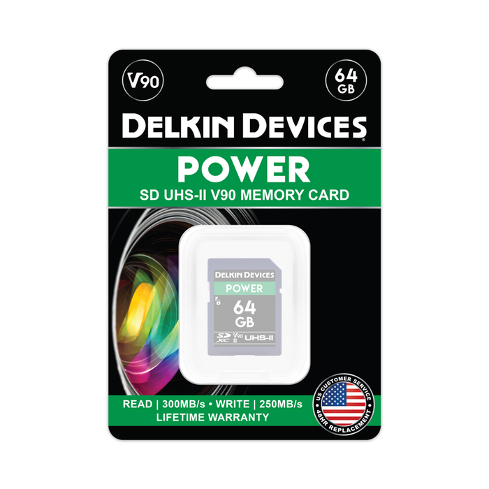 Delkin Devices 64GB POWER UHS-II (U3/V90) SDXC Memory Card