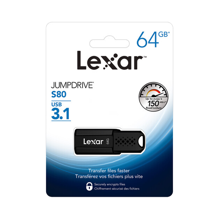 Lexar 64GB JumpDrive S80 USB 3.2 Gen 1 Flash Drive