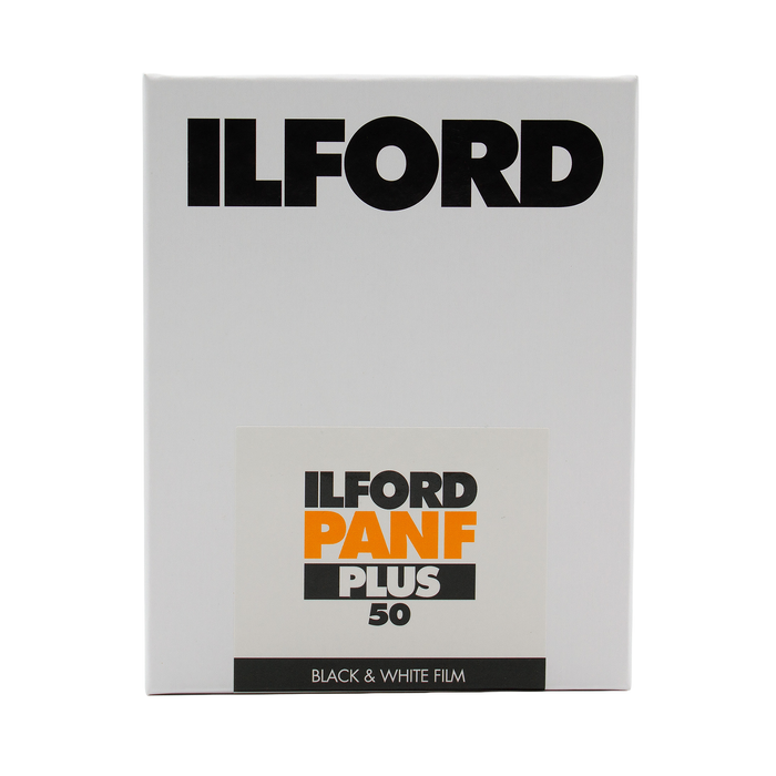 Ilford Pan F Plus 50 Black & White - 4x5 Sheet Film, 25 Sheets