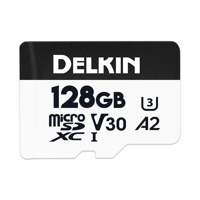 Delkin Devices 128GB HYPERSPEED microSD UHS-I (A2) Memory Card with microSD Adapter