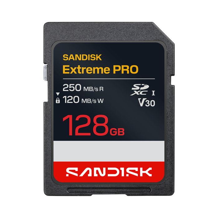 Sandisk 128GB Extreme PRO UHS-I SDXC V30 250R Memory Card