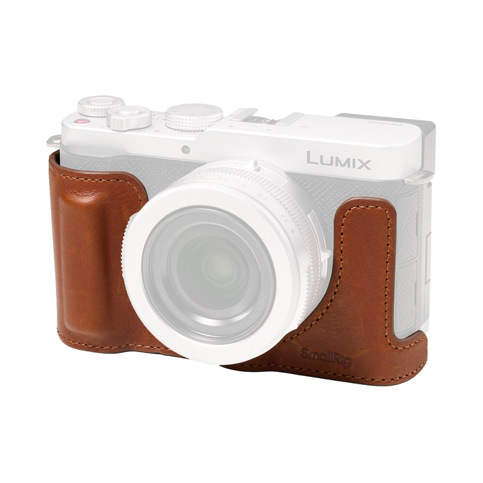 SmallRig Leather Half Case for Panasonic LUMIX L10 5699 - Brown