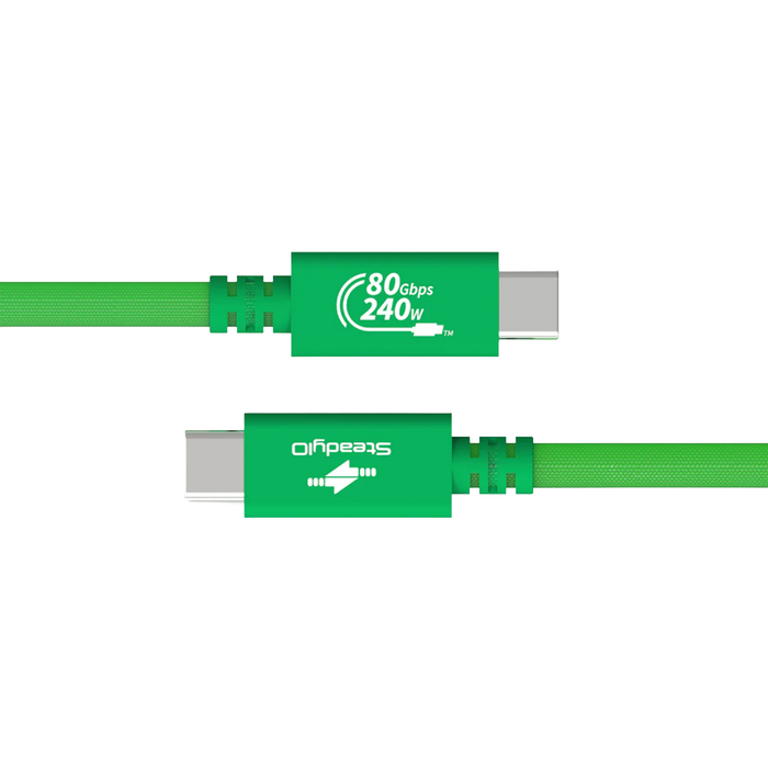 Glyph Technologies Connect+ High-Performance USB4 80Gbps/240W Type-C Cable, 78.7" (2m) - Glyph Green