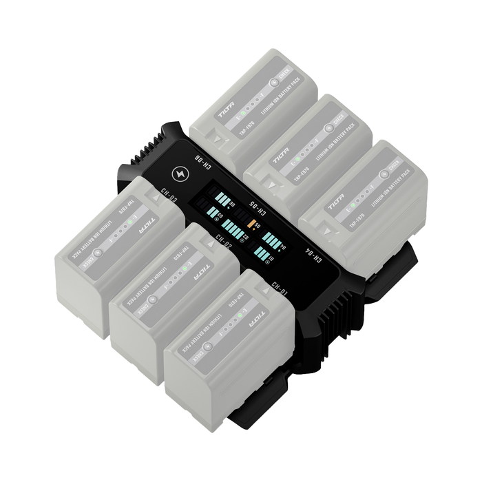 Tilta Foldable Charging Station for L-Series/NP-F Batteries (6 Channel) - Black