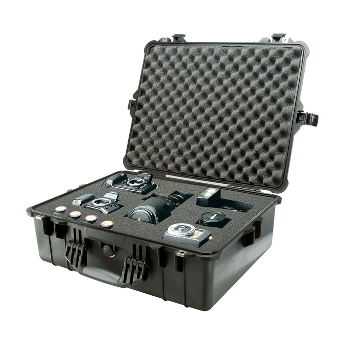 Pelican 1600 Protector Case with Pick-N-Pluck Foam & Lid Foam - Black