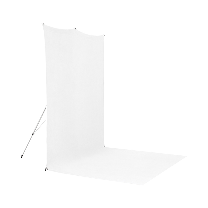 Westcott X-Drop Wrinkle-Resistant Sweep Backdrop Kit, 5' x 12' - High-Key White