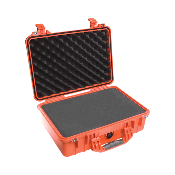 Pelican 1500 Protector Case with Pick-N-Pluck Foam & Lid Foam - Orange