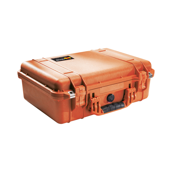 Pelican 1500 Protector Case with Pick-N-Pluck Foam & Lid Foam - Orange