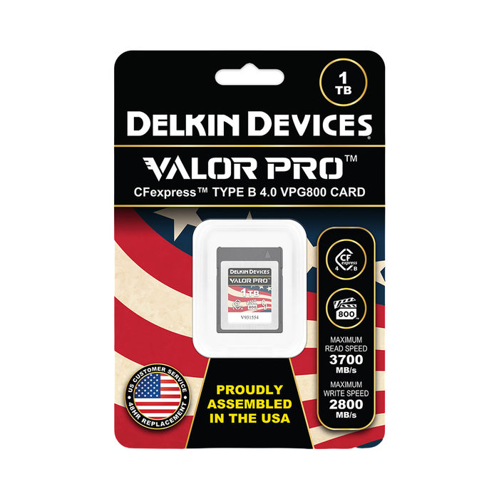 Delkin Devices 1TB VALOR CFexpress Type B 4.0 VPG800 Memory Card