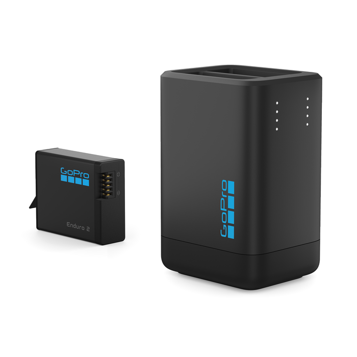 GoPro Dual Battery Charger with Enduro 2 Battery for MISSION 1 Series & HERO13 Black