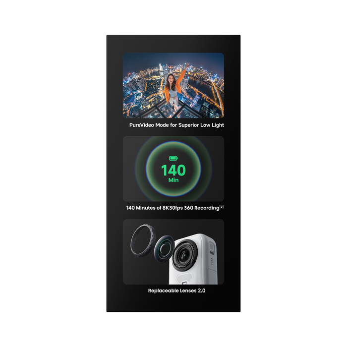 Insta360 X6 360° 8K Camera Standard Bundle - Arctic White
