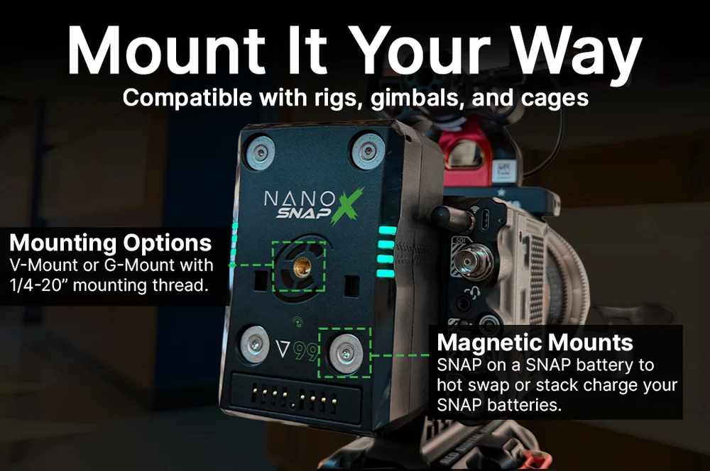 Core SWX NANO-XS99V NANO X SNAP 99Wh Series V-Mount Battery