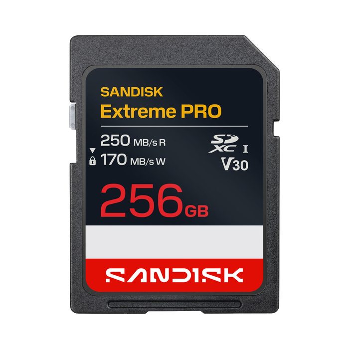 SanDisk 256GB Extreme PRO UHS-I SDXC V30 250R Memory Card