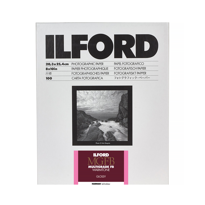 Ilford Multigrade FB Warmtone VC Variable Contrast Paper, Glossy Surface Finish, 8 x 10" - 100 Sheets