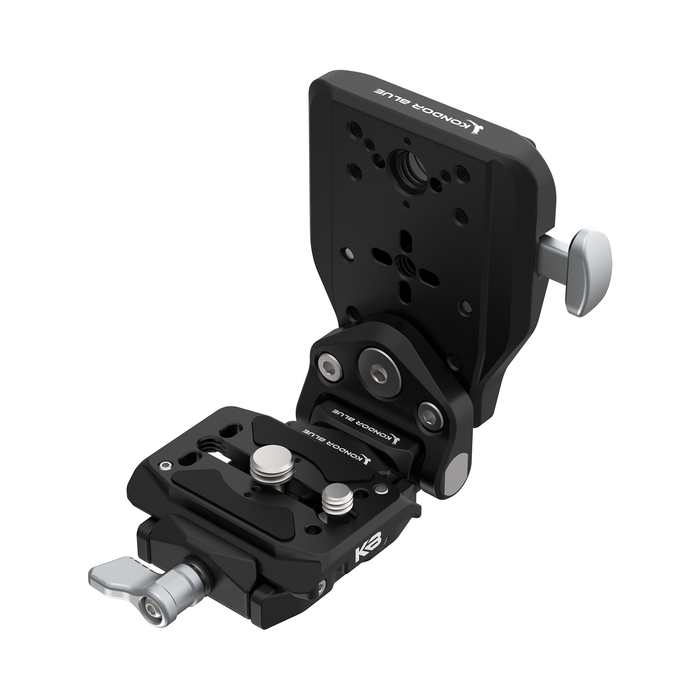 Kondor Blue ARC Battery Mount for Mini V-Mount Battery - Raven Black