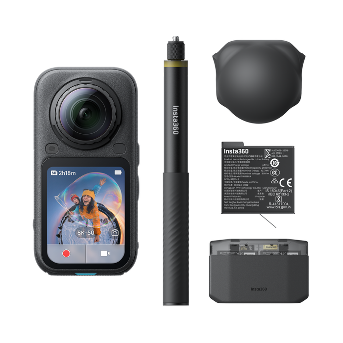 Insta360 X6 360° 8K Camera Essentials Bundle - Midnight Black