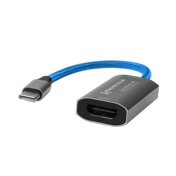 Kondor Blue HDMI to USB-C Capture Card for Live Streaming Video & Audio