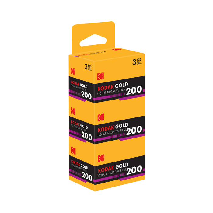 Kodak Eastman Professional GOLD 200 Color Negative - 35mm Film, 36 Exposures, 3 Pack (Vertical Carded)