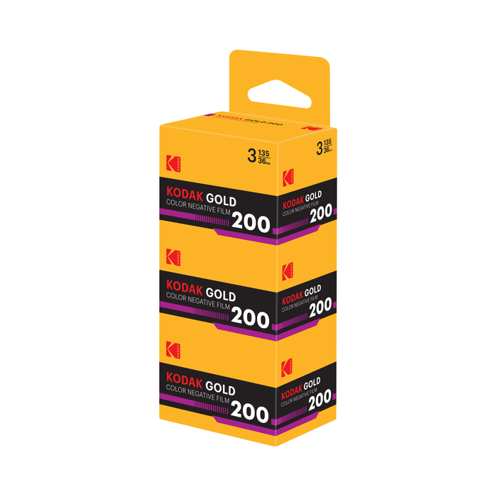 Kodak Eastman Professional GOLD 200 Color Negative - 35mm Film, 36 Exposures, 3 Pack (Vertical Carded)