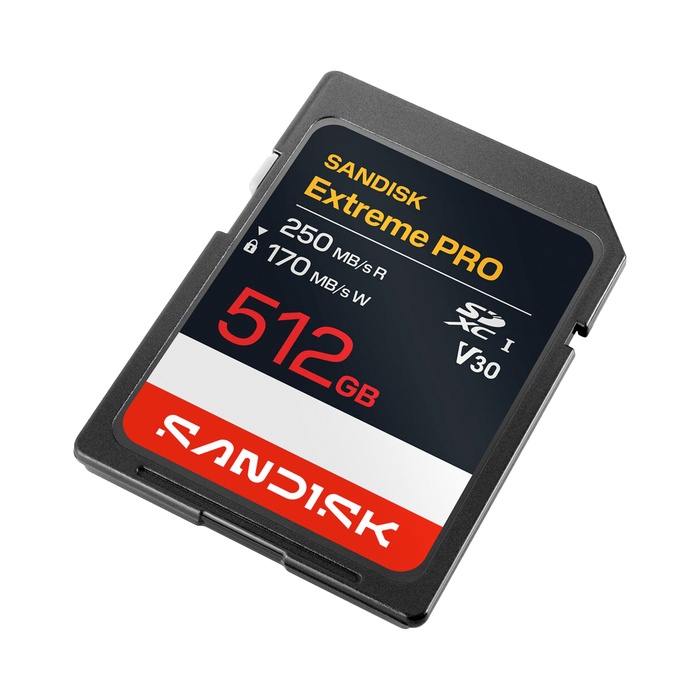 SanDisk 512GB Extreme PRO UHS-I SDXC V30 250R Memory Card