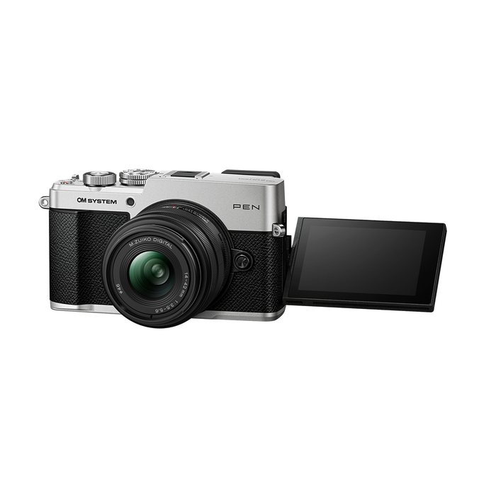 OM System PEN Camera with M.Zuiko 14-42mm f/3.5-5.6 III Lens - Silver