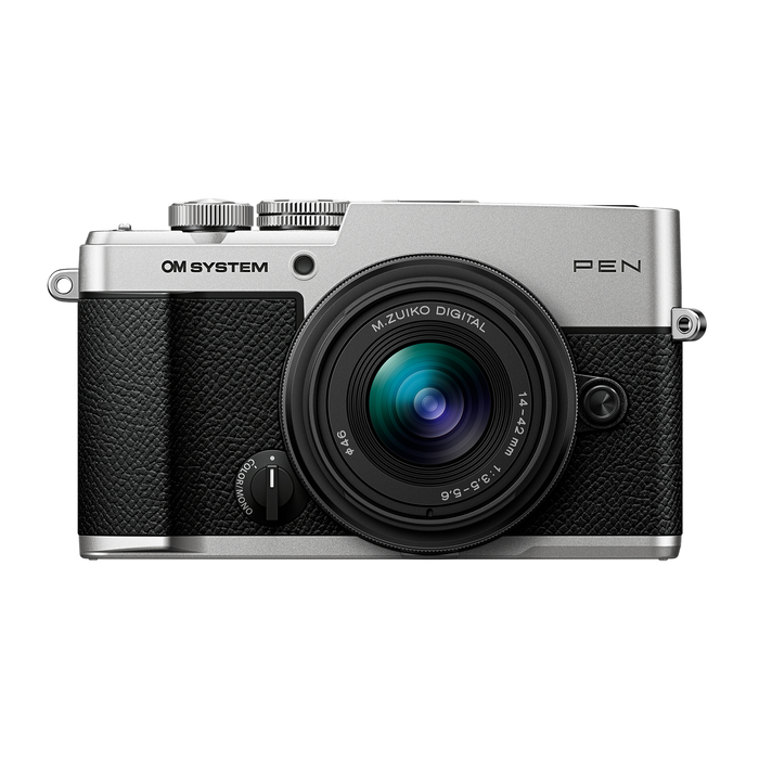 OM System PEN Camera with M.Zuiko 14-42mm f/3.5-5.6 III Lens & ED 40-150mm f/4.0-5.6 R Lens - Silver