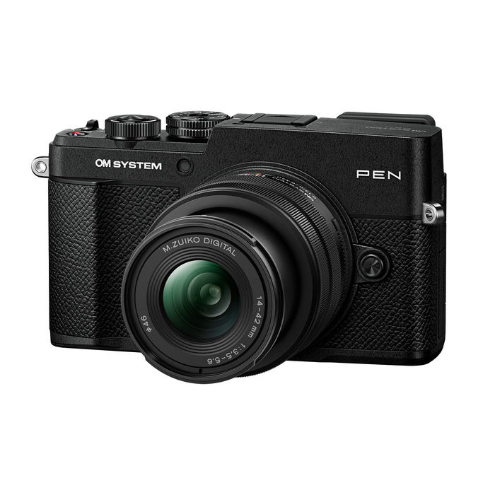 OM System PEN Camera with M.Zuiko 14-42mm f/3.5-5.6 III Lens & ED 40-150mm f/4.0-5.6 R Lens - Black